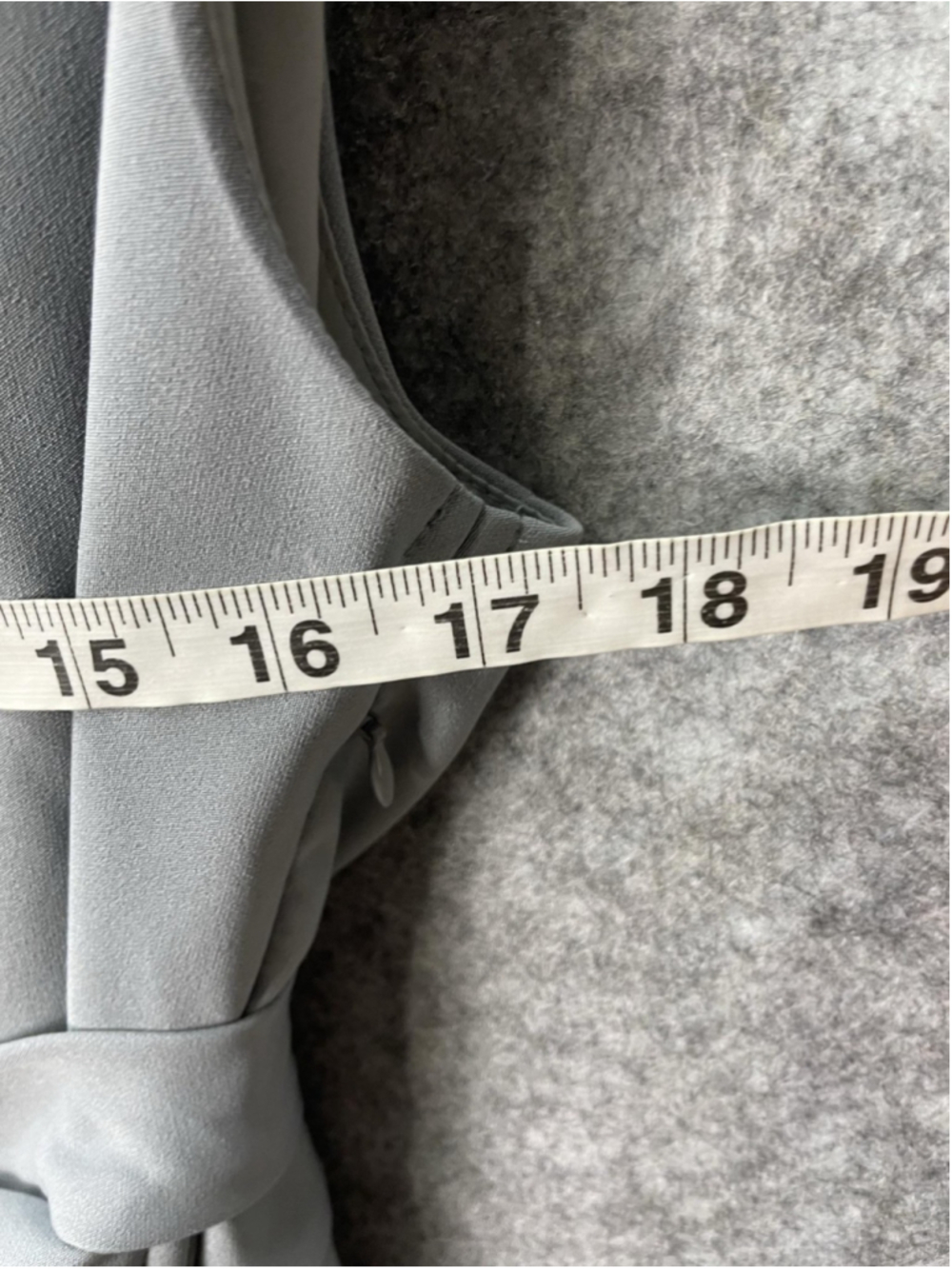 Commense Dress Womens Large Gray Sleeveless Belted Pleated Wrap Mini Blazer - Picture 9 of 13